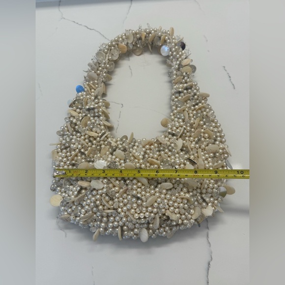 Viral Beaded Faux Pearl and Shell Shoulder Handbag - Picture 11 of 12